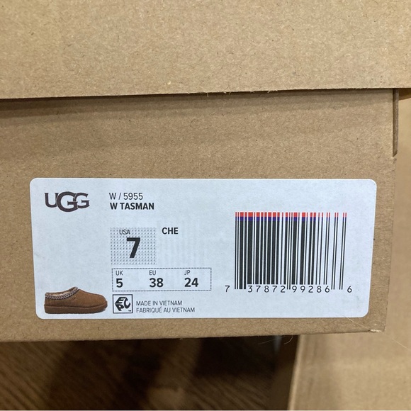 UGG TASMAN CHESTNUT SUEDE  SHOES WOMEN'S SLIPPERS 5955 - Picture 7 of 8